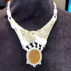 Ferrara Ukraine made leather craft necklace